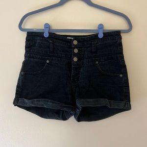 Xhilaration Rolled Hem Black Jean Shorts